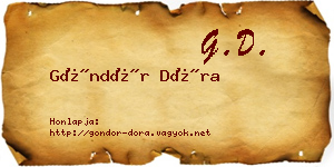 Göndör Dóra névjegykártya